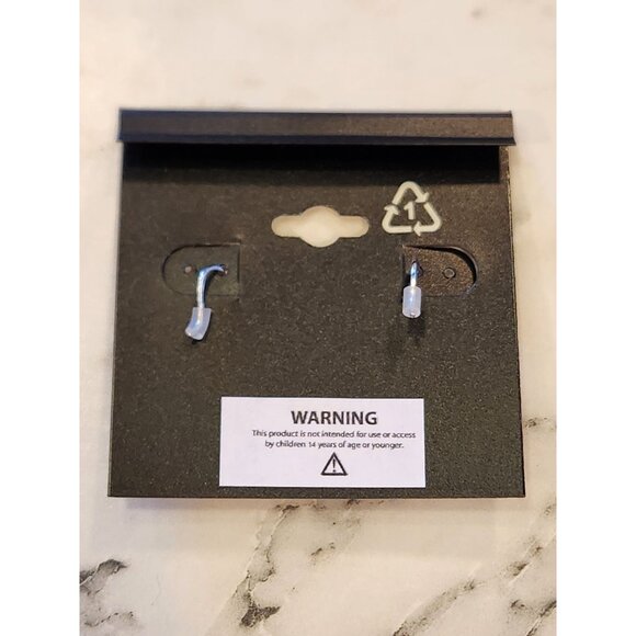 Napier Silver-Tone Drop Earrings With Faceted Crystal Stones - Picture 3 of 5